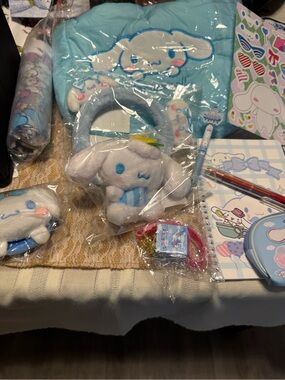 Sanrio Cinnamoroll Pastel Blue Plush Headband & Accessory Set